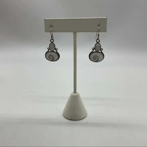 Sterling Silver Shell Earrings - Picture 2 of 4